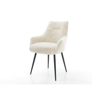 Jedálenská stolička Alja-Flex s opierkami plyšový manšester krémovo vyobraziť