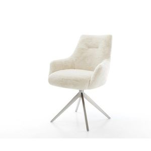 Jedálenská stolička Alja-Flex s opierkami plyšový manšester krémovo vyobraziť