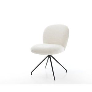 Jedálenská stolička Nube-Flex bouclé mäkký béžová krížová podstava vyobraziť