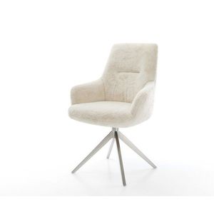 Jedálenská stolička Zelia-Flex s opierkami plyšový manšester krémovo vyobraziť