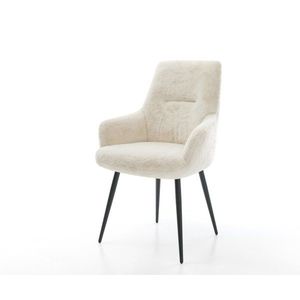 Jedálenská stolička Zelia-Flex s opierkami plyšový manšester krémovo vyobraziť