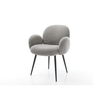 Jedálenská stolička Nube-Flex s opierkami texturovaná látka mäkký sivá vyobraziť