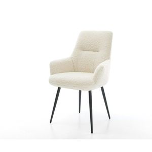 Jedálenská stolička Zelia-Flex s opierkami teddy látka béžová 4-nohá vyobraziť