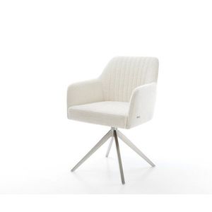 Jedálenská stolička Greg-Flex bouclé mäkký béžová krížová podstava vyobraziť