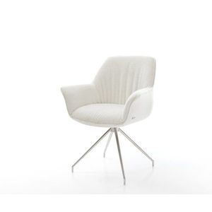 Jedálenská stolička Keila-Flex s opierkami bouclé mäkký béžová krížová vyobraziť