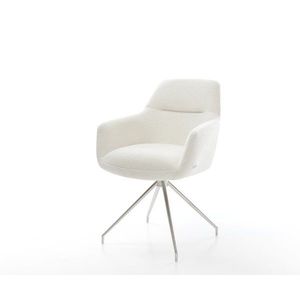 Jedálenská stolička Pejo-Flex bouclé mäkký béžová krížová podstava vyobraziť