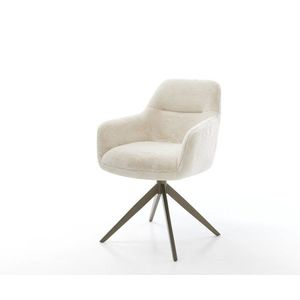 Jedálenská stolička Pejo-Flex plyšový manšester krémovo biela krížová vyobraziť