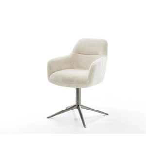 Jedálenská stolička Pejo-Flex plyšový manšester krémovo biela krížová vyobraziť