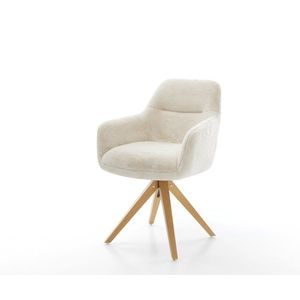 Jedálenská stolička Pejo-Flex plyšový manšester krémovo biela drevená vyobraziť