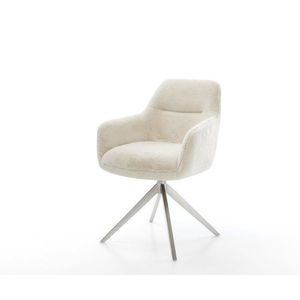 Jedálenská stolička Pejo-Flex plyšový manšester krémovo biela krížová vyobraziť