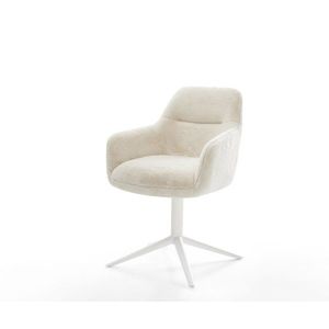 Jedálenská stolička Pejo-Flex plyšový manšester krémovo biela biela vyobraziť