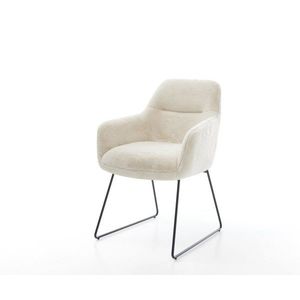 Jedálenská stolička Pejo-Flex plyšový manšester krémovo biela tenká vyobraziť