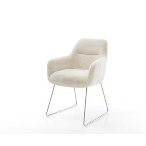 Jedálenská stolička Pejo-Flex plyšový manšester krémovo biela tenká vyobraziť