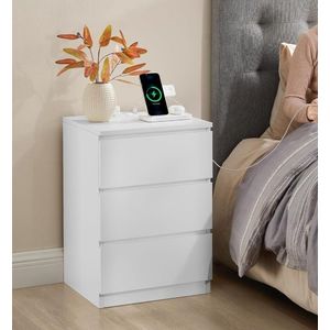 Nočný stolík s nabíjacou stanicou vyobraziť