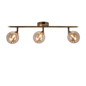 Stropná lampa Rodia s patinovaným pásikom 3x40W g9 jantárové tienidlo vyobraziť
