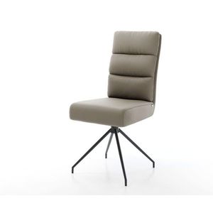 Jedálenská stolička Pela-Flex pravá koža tmavobéžová krížová podstava vyobraziť