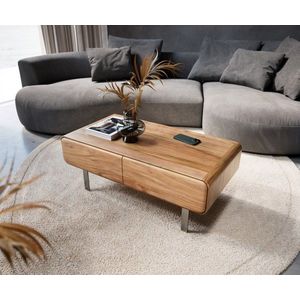 Konferenčný stolík Anaya 100x50 cm akácia prírodná 2 zásuvky podstava vyobraziť