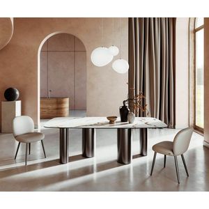 Jedálenský stôl Edge Boot 240x120 keramický Calacatta Luxe bielo vyobraziť