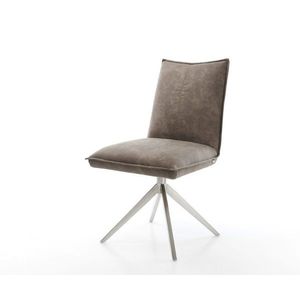 Otočné kreslo Lelio-Flex Mikrovlákno Taupe Vintage Cross Frame Wide vyobraziť