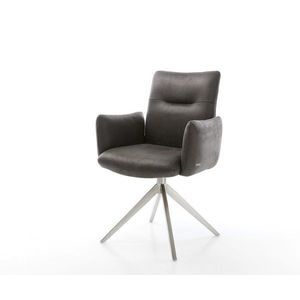 Otočná stolička Jova-Flex s podrúčkami Mikrovlákno antracit vintage vyobraziť