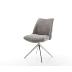 Otočná stolička Elso-Flex Bouclé Striebornosivá Krížový rám široký vyobraziť