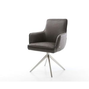 Otočné kreslo Heira-Flex s podrúčkami Mikrovlákno antracitový Vintage vyobraziť