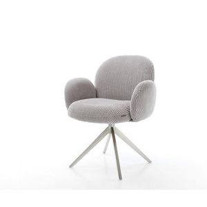 Otočná stolička Nube-Flex s podrúčkami Šnúra strieborno-sivá Krížový vyobraziť