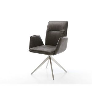 Otočná stolička Vinja-Flex z mikrovlákna antracitový vintage krížový vyobraziť