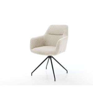 Jedálenská stolička Pejo-Flex manšestrová béžová krížová podnož zúžená vyobraziť