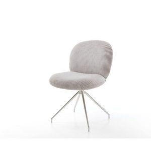 Jedálenská stolička Nube-Flex manšestrová striebornosivá krížová vyobraziť