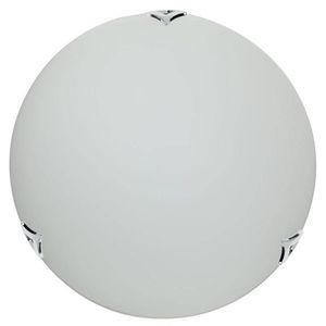 Sklenená stropná lampa chróm/satén 30cm Sara vyobraziť