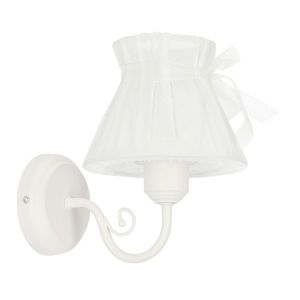 Nástenná lampa s bielym organzovým tienidlom 1xE27 Zefir vyobraziť