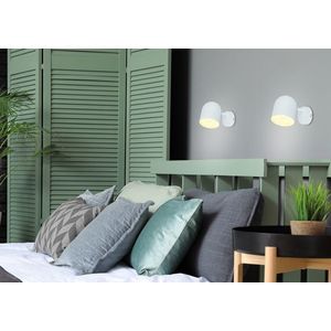 Biela nástenná lampa kovová nástenná lampa Azuro vyobraziť