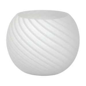 Biele pruhované sklenené tienidlo E14 pre lampu Turno vyobraziť