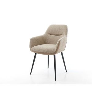 Jedálenská stolička Pejo-Flex mix materiálov béžová podnož zúžená vyobraziť