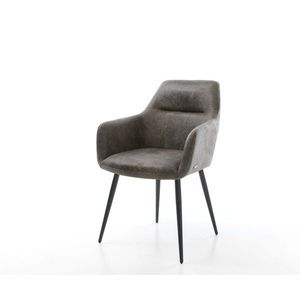 Jedálenská stolička Pejo-Flex sivá vintage kužeľovitá podnož čierna vyobraziť