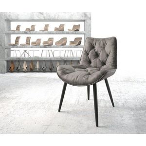 Jedálenská stolička Taimi-Flex sivá vintage kužeľovitá podnož čierna vyobraziť