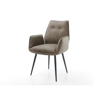 Jedálenská stolička Zoa-Flex taupe vintage kužeľovitá podnož čierna vyobraziť