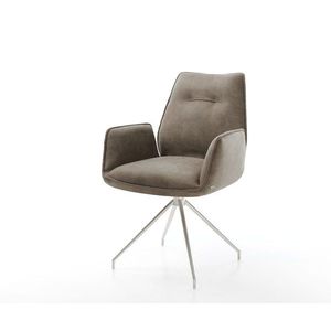 Otočná stolička Zoa-Flex taupe vintage krížová základňa zúžená vyobraziť