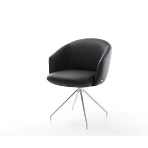 Otočné kreslo Caja-Flex s podrúčkami krížová podnož zúžená nerezová vyobraziť