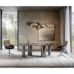 Jedálenský stôl Edge Oval 280x130 keramický Iris FMG Agatablack Pilier vyobraziť