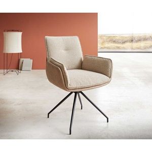 Jedálenská stolička Nela-Flex béžová s krížovou podnožou kónická vyobraziť