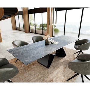 Jedálenský stôl Edge 200-300x100 keramický Laminam®Nero Greco vyobraziť