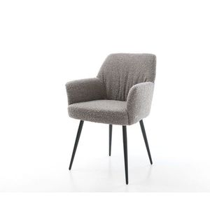 Podnož jedálenskej stoličky Xana-Flex zúžená kovová čierna bouclé vyobraziť