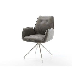 Otočná stolička Zoa-Flex sivá vintage krížová základňa zúžená vyobraziť