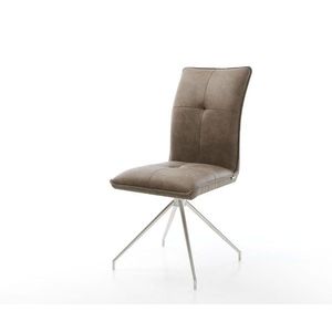 Maddy-Flex otočná stolička taupe vintage krížová základňa zúžená vyobraziť