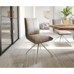 Jedálenská stolička Lelio-Flex s krížovou základňou zúžená z nerezovej vyobraziť