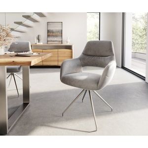 Jedálenská stolička Yago-Flex s krížovou podnožou z nerezovej ocele vyobraziť