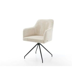 Jedálenská stolička Greg-Flex manšestrová béžová krížová podnož zúžená vyobraziť