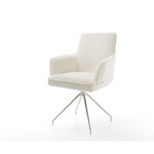 Heira-Flex otočné kreslo s podrúčkami krížová podnož zúžená nerezová vyobraziť